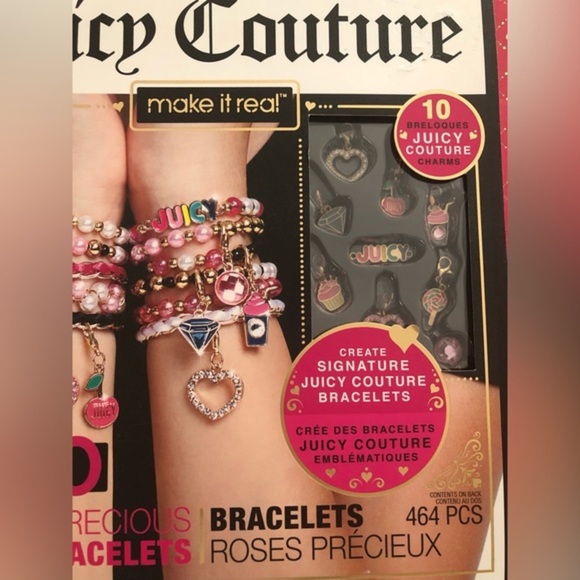 Juicy Couture 464 piece Pink & Precious Make It Real charm‎ bracelet kit set new - Picture 3 of 10